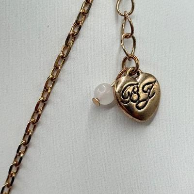 LOT 340J: Betsey Johnson Gold Tone Shell Pendant Necklace (21”)