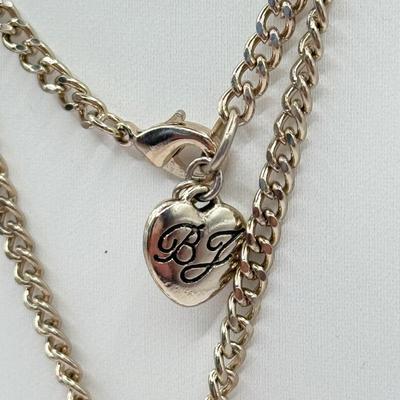 LOT 341J: Betsey Johnson Gold Tone Heart Pendant Necklace (needs repair)