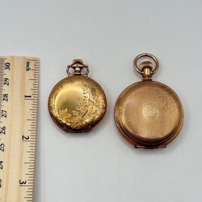 LOT 342J: Vintage Trifold Pocket Watches: Elgin & Seth Thomas