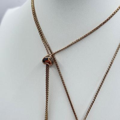 LOT 343J: Betsey Johnson Gold Tone Owl Pendant Necklace (32”)