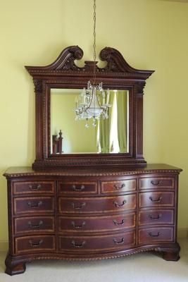 Universal Furniture Mahogany Dresser with Mirror