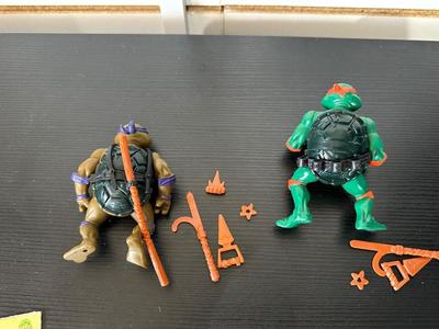 TMNT "DONATELLO" & MICHELANGELO" ACTION FIGURES
