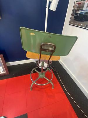 VINTAGE TALL STOOL AND A MULTI LIGHT FLOOR LAMP