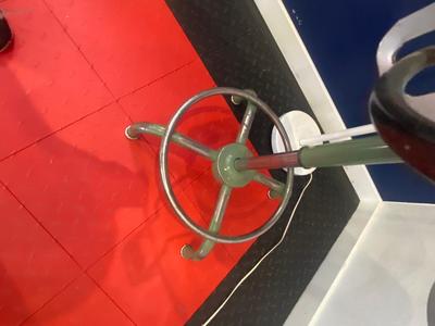 VINTAGE TALL STOOL AND A MULTI LIGHT FLOOR LAMP