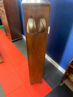 HANGING MURPHY/DROP FRONT DESK & VINTAGE BOOKSHELF