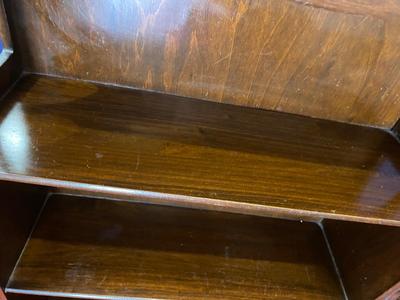 HANGING MURPHY/DROP FRONT DESK & VINTAGE BOOKSHELF