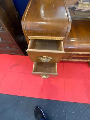 BEAUTIFUL 1930’s-1940’s WATERFALL VANITY AND STOOL