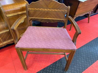 BEAUTIFUL 1930’s-1940’s WATERFALL VANITY AND STOOL