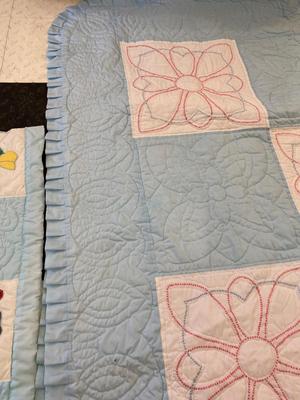 BABY QUILT AND LARGE BEDSPREAD QUILT