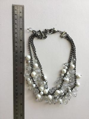 Beautiful double layer statement necklace