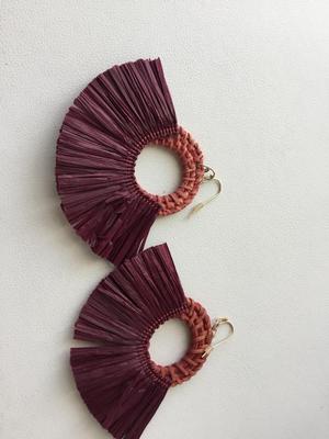 Red statement earrings