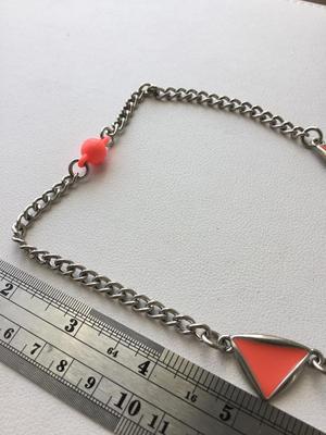 Beautiful coral colored collar fashion necklace