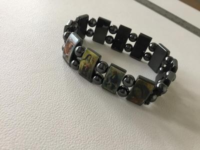 Magnetic stretchy religious fashion bracelet