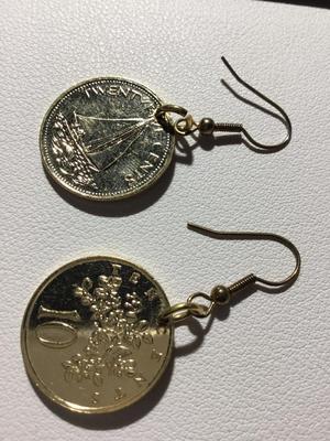 Beautiful vintage coin earrings