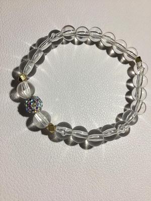 Clear beaded beautiful stretchy bracelet