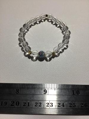 Clear beaded beautiful stretchy bracelet