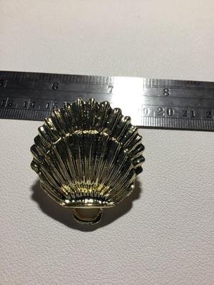 Gold tone shell scarf jewelry vintage