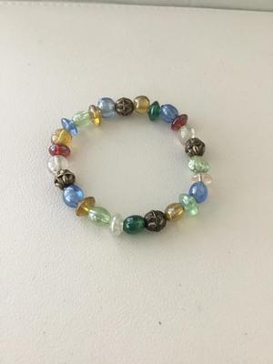 Beautiful colorful stretchy beaded bracelet