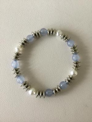 Light blue stretchy fashion bracelet