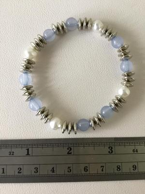 Light blue stretchy fashion bracelet