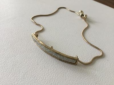 Gold tone sparkly slider bracelet
