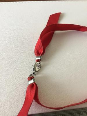 Red beaded rope type vintage fashion necklace