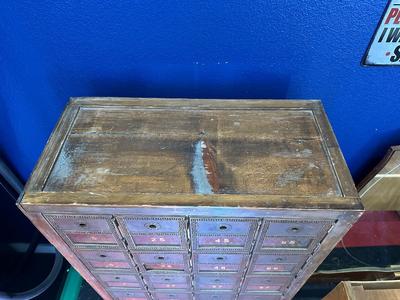 A SECTION OF OLD POST OFFICE BOXES
