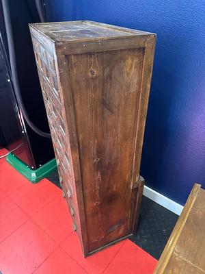 A SECTION OF OLD POST OFFICE BOXES