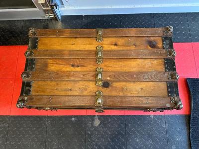 ANTIQUE WOODEN TRUNK