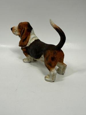 Basset Hound Dog Figurine Andrea by Sadek #7733 Japan Vintage Porcelain Bisque