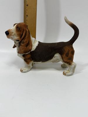 Basset Hound Dog Figurine Andrea by Sadek #7733 Japan Vintage Porcelain Bisque