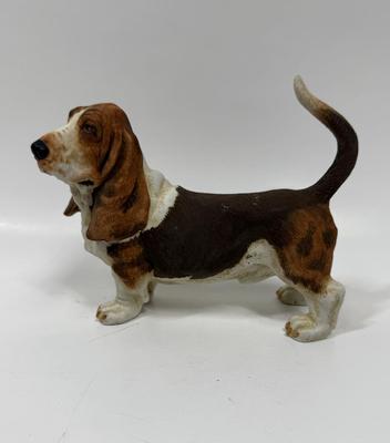 Basset Hound Dog Figurine Andrea by Sadek #7733 Japan Vintage Porcelain Bisque