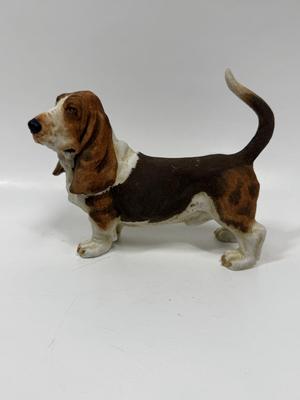 Basset Hound Dog Figurine Andrea by Sadek #7733 Japan Vintage Porcelain Bisque