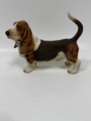 Basset Hound Dog Figurine Andrea by Sadek #7733 Japan Vintage Porcelain Bisque