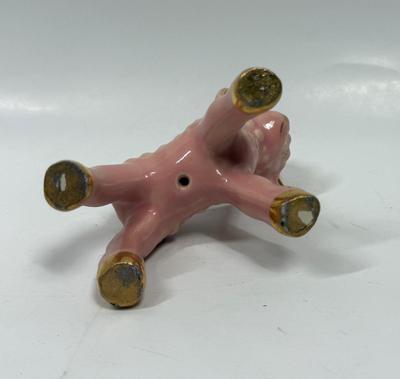 Vintage Pink Ceramic Baby Lamb Figurine