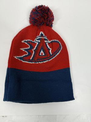 Los Angeles Angels Anaheim Ducks Crossover Beanie MLB NHL Sock Hat with Pompom