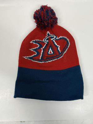 Los Angeles Angels Anaheim Ducks Crossover Beanie MLB NHL Sock Hat with Pompom