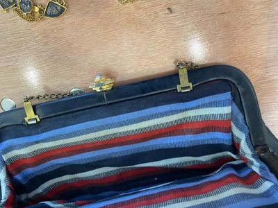 VINTAGE CLUTCH AND COSTUME JEWELRY
