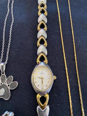WOMENS BULOVA WATCH AND JEWELRY