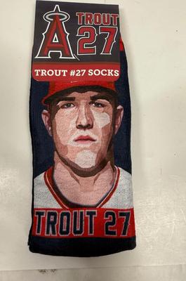 Los Angeles Angels Mike Trout #27 Socks MLB Baseball One Sz. 2017 SGA *NEW