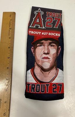 Los Angeles Angels Mike Trout #27 Socks MLB Baseball One Sz. 2017 SGA *NEW