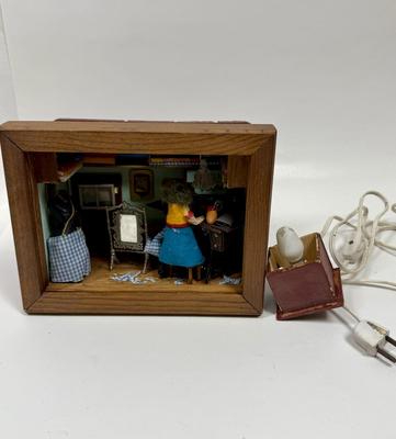 Sewing Room or Tailor Homemade 3D Miniature scene setting display with light
