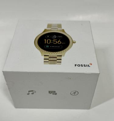 Fossil Q Venture Crystal Accent Gold-Tone Gen 3 Smart Watch with Black Dial (Model: FTW6001)