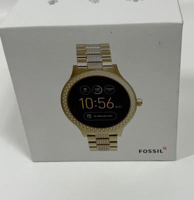 Fossil Q Venture Crystal Accent Gold-Tone Gen 3 Smart Watch with Black Dial (Model: FTW6001)