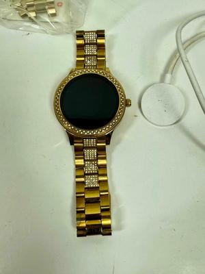 Fossil Q Venture Crystal Accent Gold-Tone Gen 3 Smart Watch with Black Dial (Model: FTW6001)