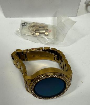 Fossil Q Venture Crystal Accent Gold-Tone Gen 3 Smart Watch with Black Dial (Model: FTW6001)