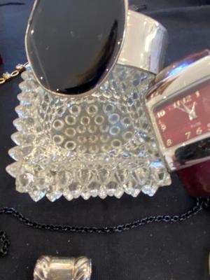 SMALL JEWELRY BOX WITH ESTATE JEWELRY