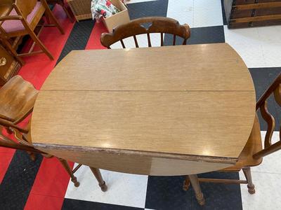 DROP LEAF TABLE AND 4 CHAIRS