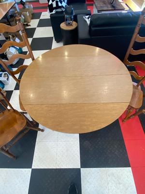 DROP LEAF TABLE AND 4 CHAIRS