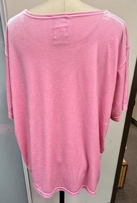 Womens Quacker Factory Pink size 1X Shirt with rhinestone pattern